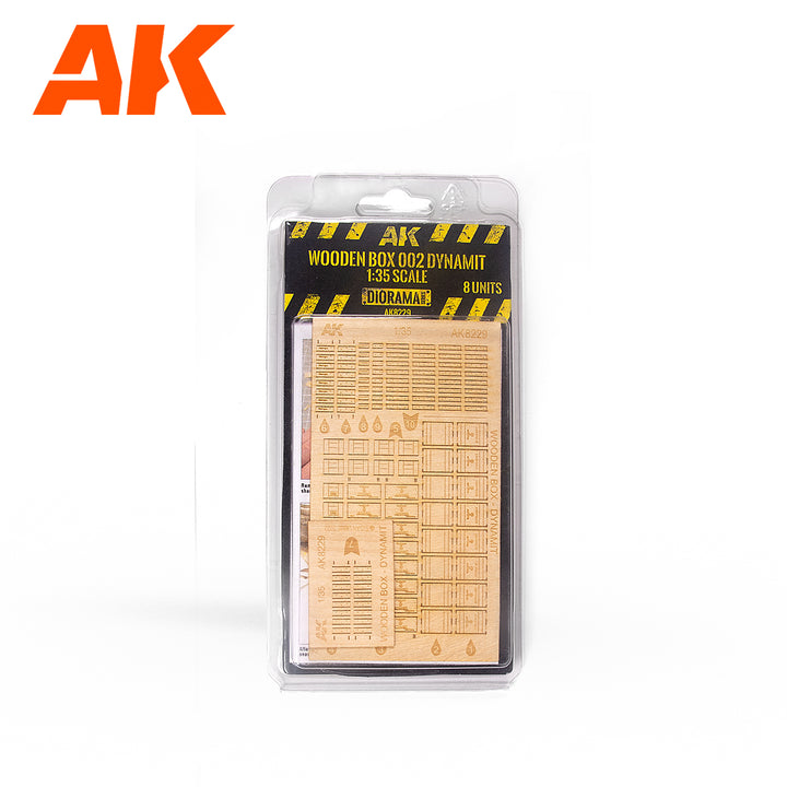 AK Interactive 1/35 Wooden Box 002 Dynamit, 8 Units | 8435568328945