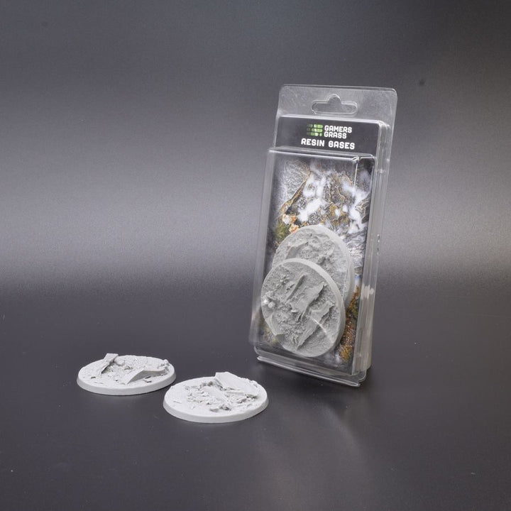Gamers Grass Resin Bases - Rocky Fields - Round 60mm (x2) | 738956789501