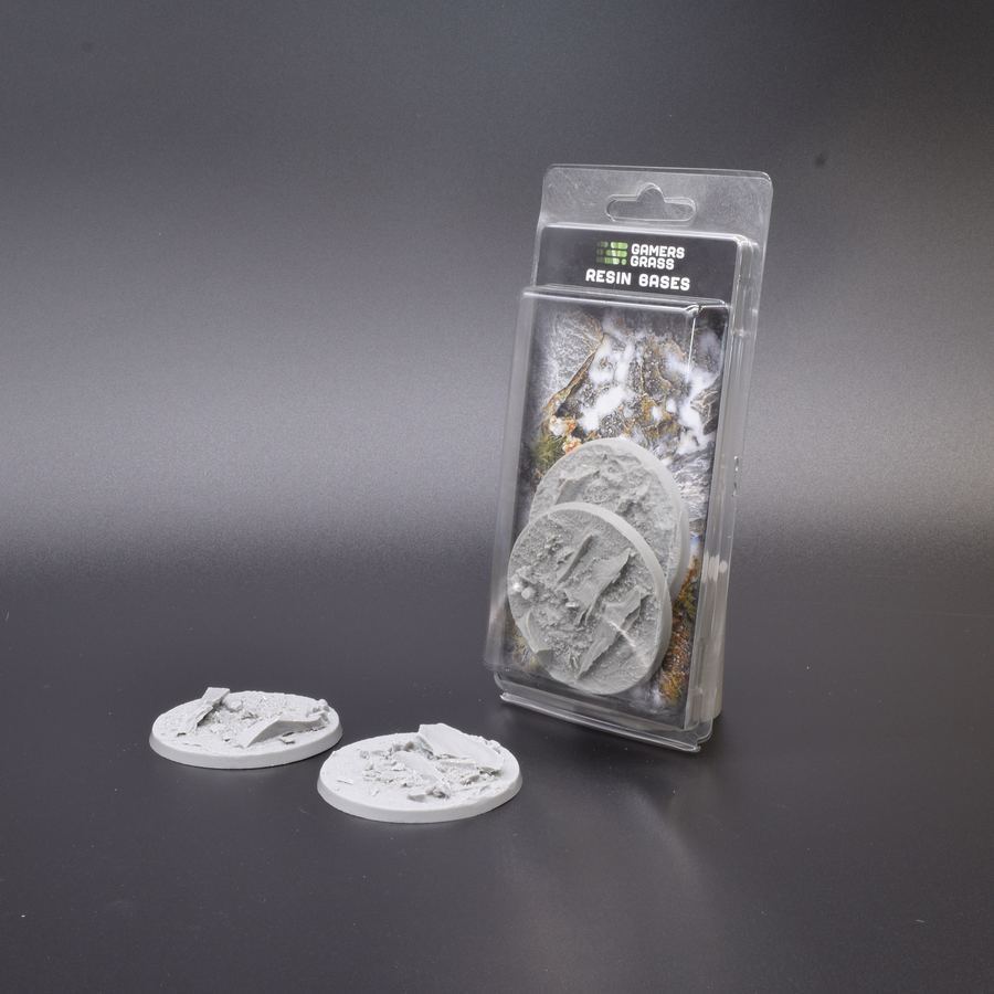 Gamers Grass Resin Bases - Rocky Fields - Round 60mm (x2) | 738956789501