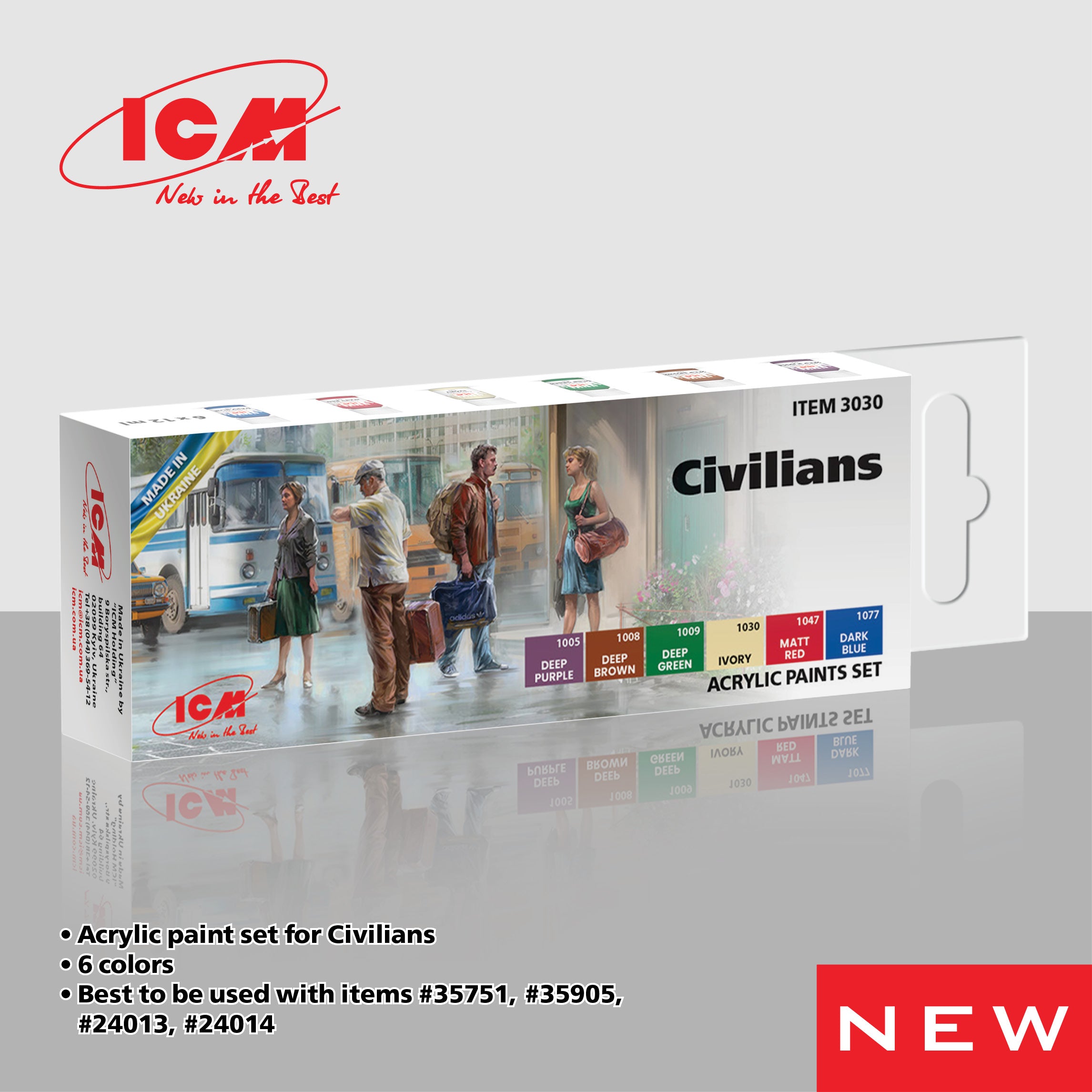 ICM Acrylic Paint Set for Civilians | 4823044409952