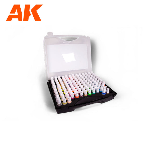 AK 3G Plastic Briefcase 120 Wargame Colors