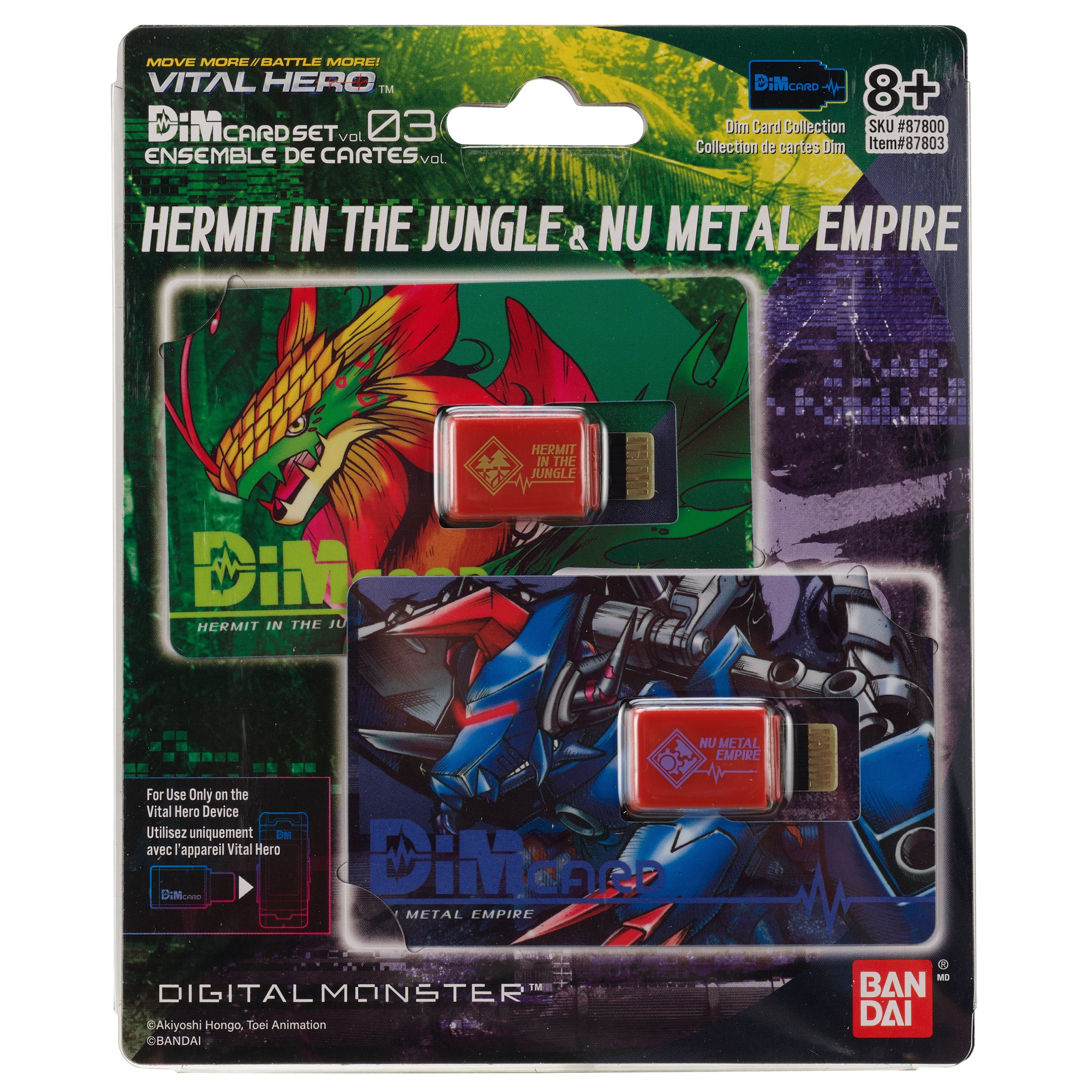 Bandai X Vital Hero DIM Card Two Pack (Hermit in the Jungle & Nu Metal Empire) | 045557878030
