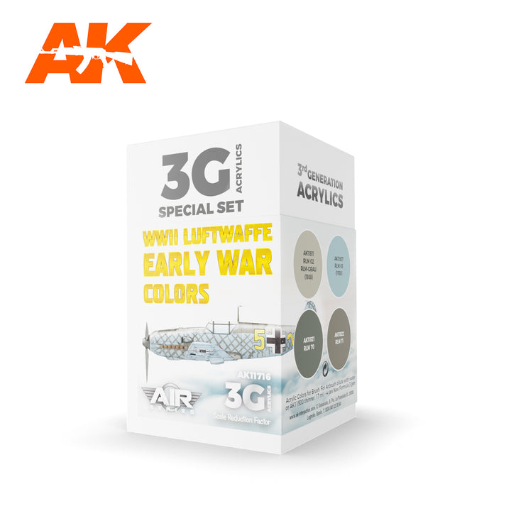 AK Interactive 3G Air - WWII Luftwaffe Early War Colors SET | 8435568314139
