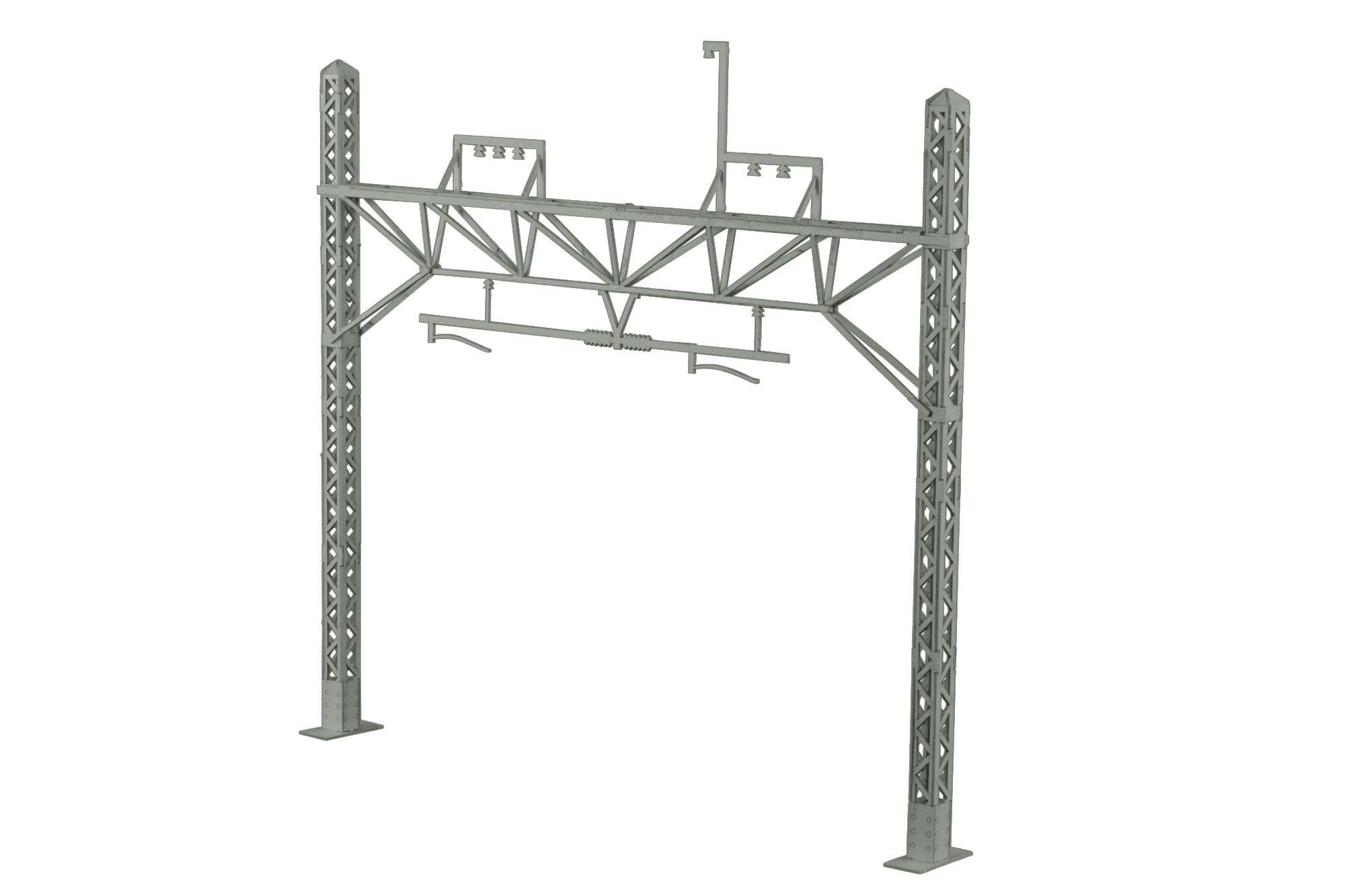 Paper Kit Overhead Wire Pole (Gray) 1/80 Scale Model Kit | 4582362385088