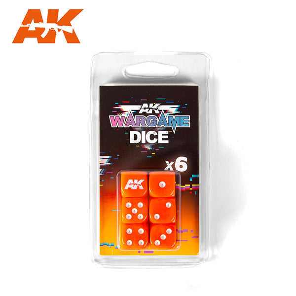 AK Interactive Set 6 Dices (Orange)