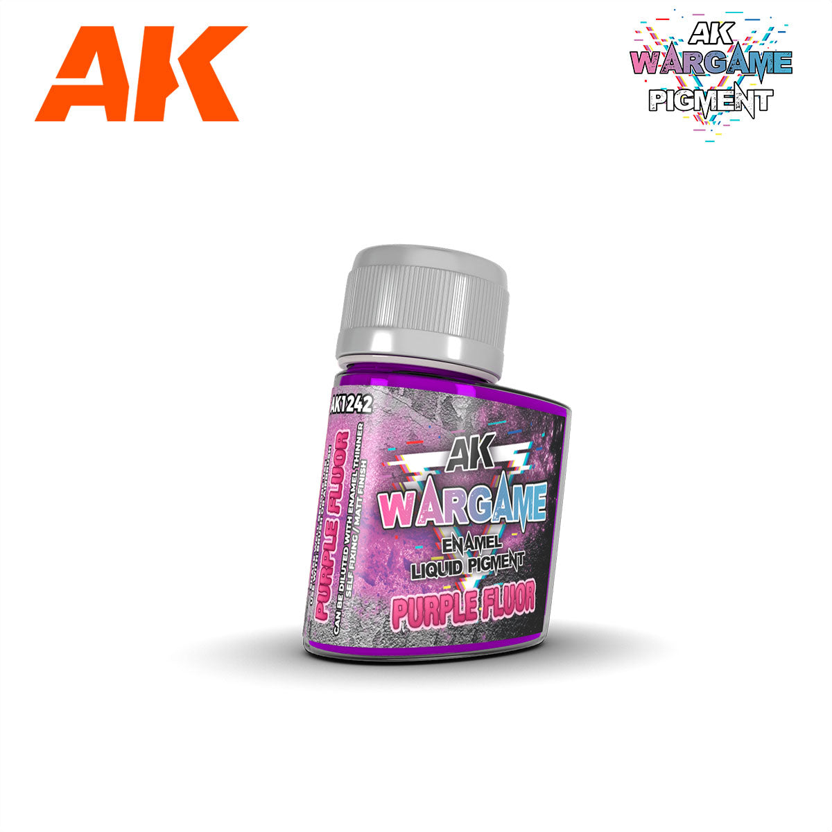 AK Interactive Wargame Enamel Liquid Pigments Fluorescent Purple 35ml | 8435568335318
