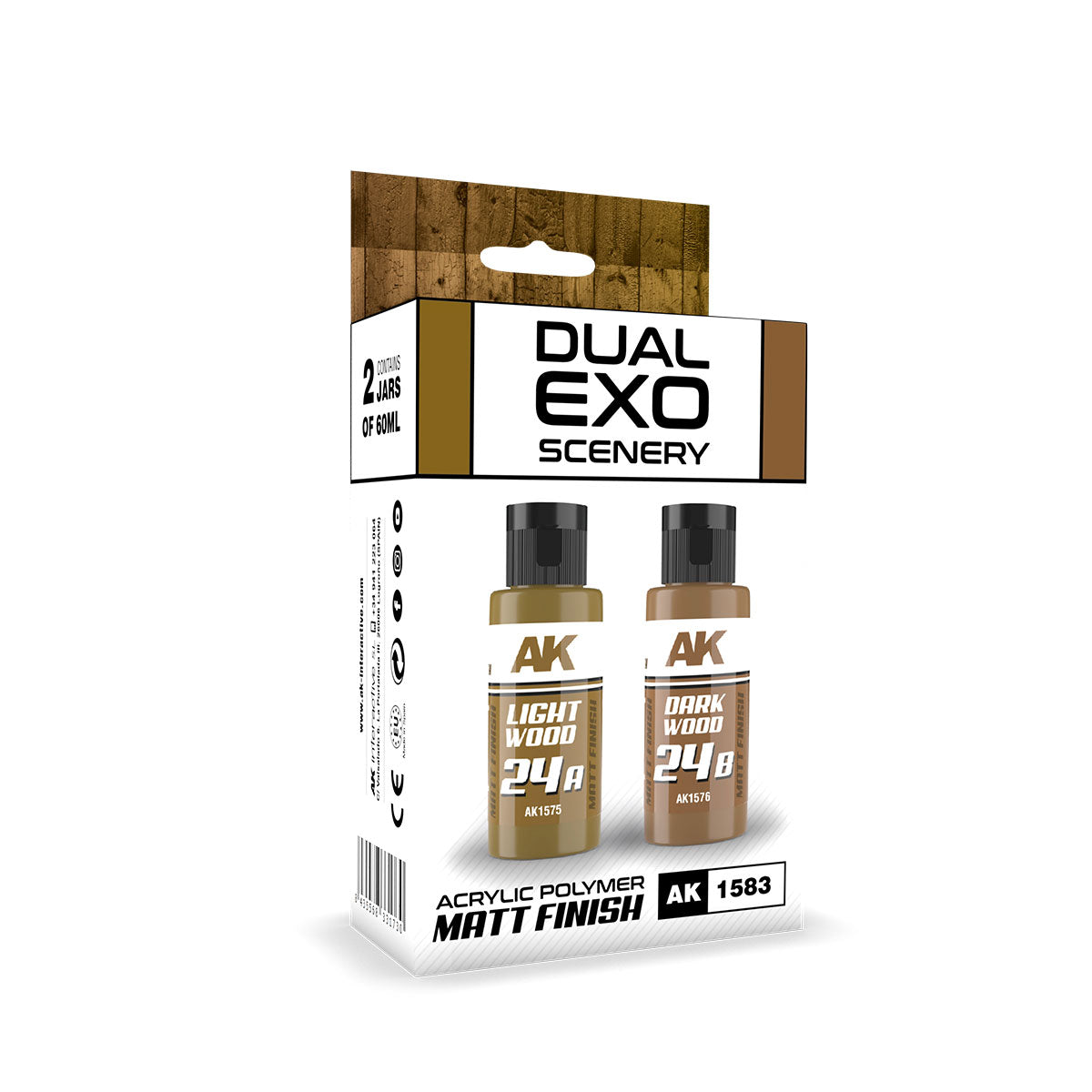Ak Interactive Light Wood & Dark Wood Dual Exo Paint Set | 8435568331730