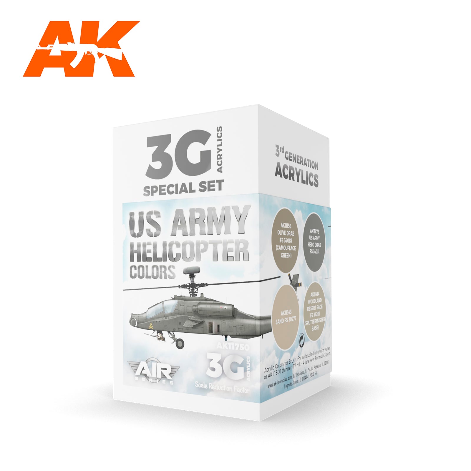 AK Interactive 3G Air - US Army Helicopter Colors SET | 8435568314580