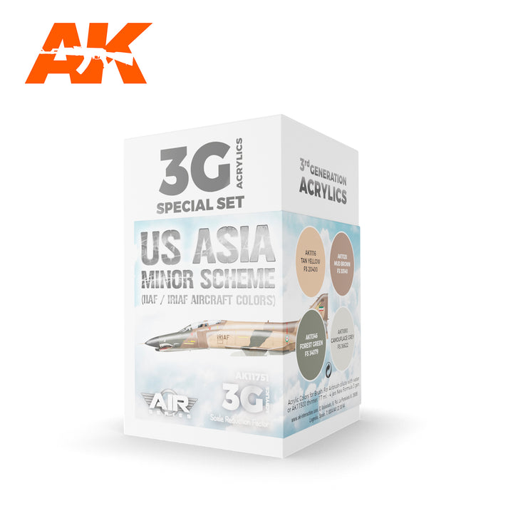 AK Interactive 3G Air - US Asia Minor Scheme (IIAF/IRIAF Aircraft) SET | 8435568314597