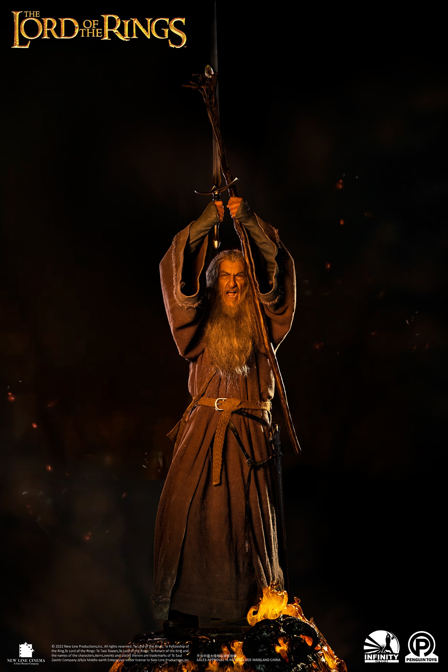 The Lord of the Rings Series Infinity Studio X Penguin Toys Master Forge Gandalf the Grey Ultimate Edition 1/2 Scale Figure | 4580416924566
