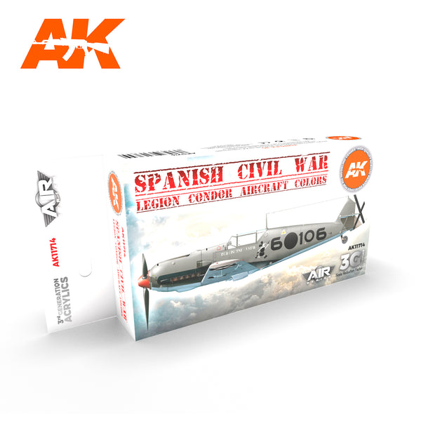 AK Interactive 3G Air - Spanish Civil War. Legion Condor Aircraft SET