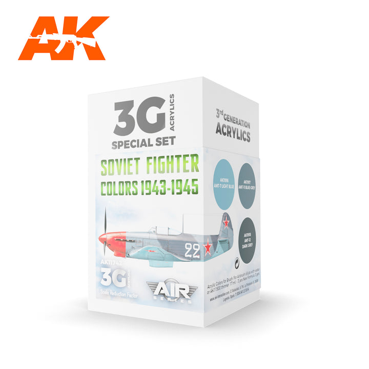 AK Interactive 3G Air - Soviet Fighter Colors 1943-1945 SET | 8435568314498
