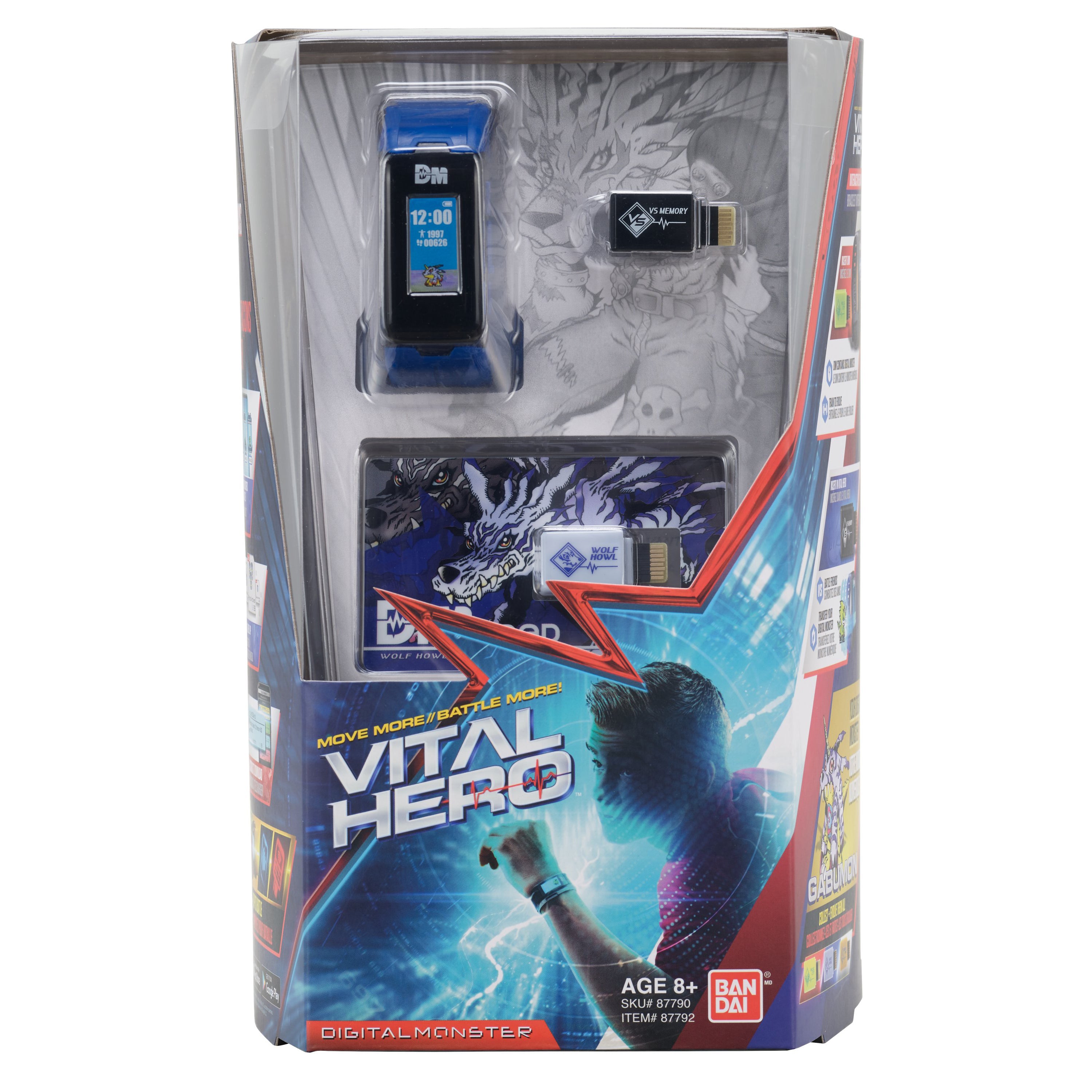 Bandai X Vital Hero Digimon - Blue Wearable Gamified Band | 045557877927