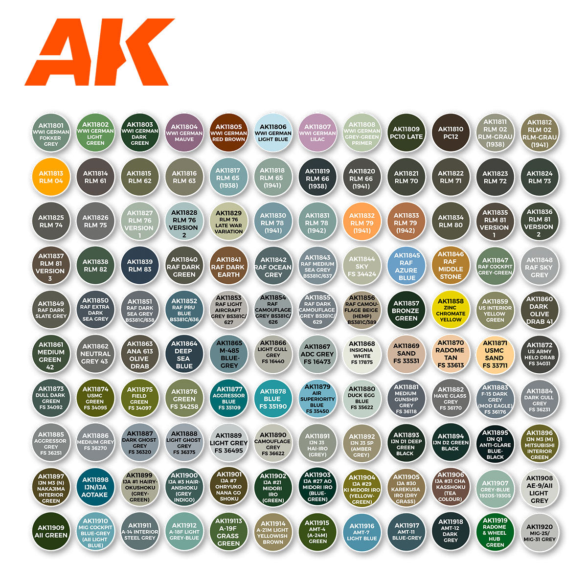 AK 3G Plastic Briefcase 120 Aircraft Colors | 8435568333475