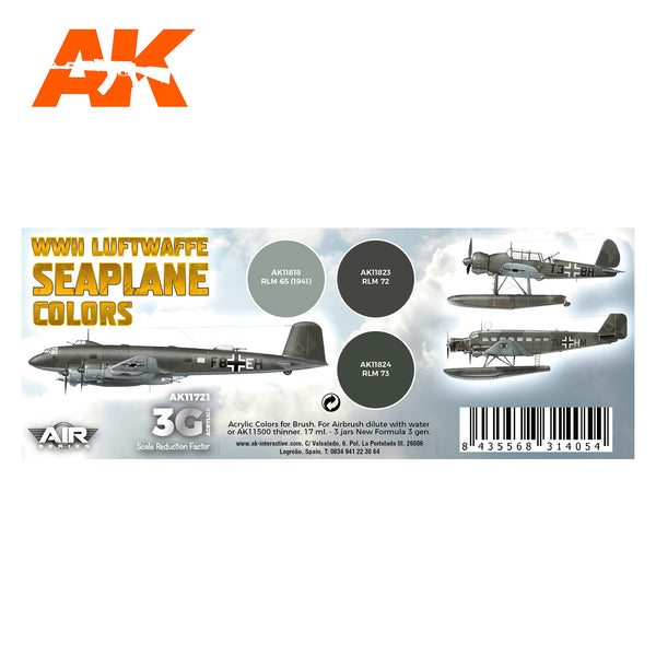 AK Interactive 3G Air - WWII Luftwaffe Seaplane Colors SET