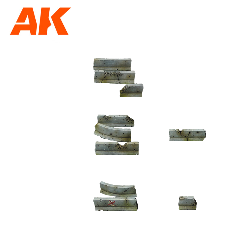 AK Interactive Jersey Walls Wargame Set 100% Polyurethane Resin Compatible With 30-35MM Scale | 8435568333338