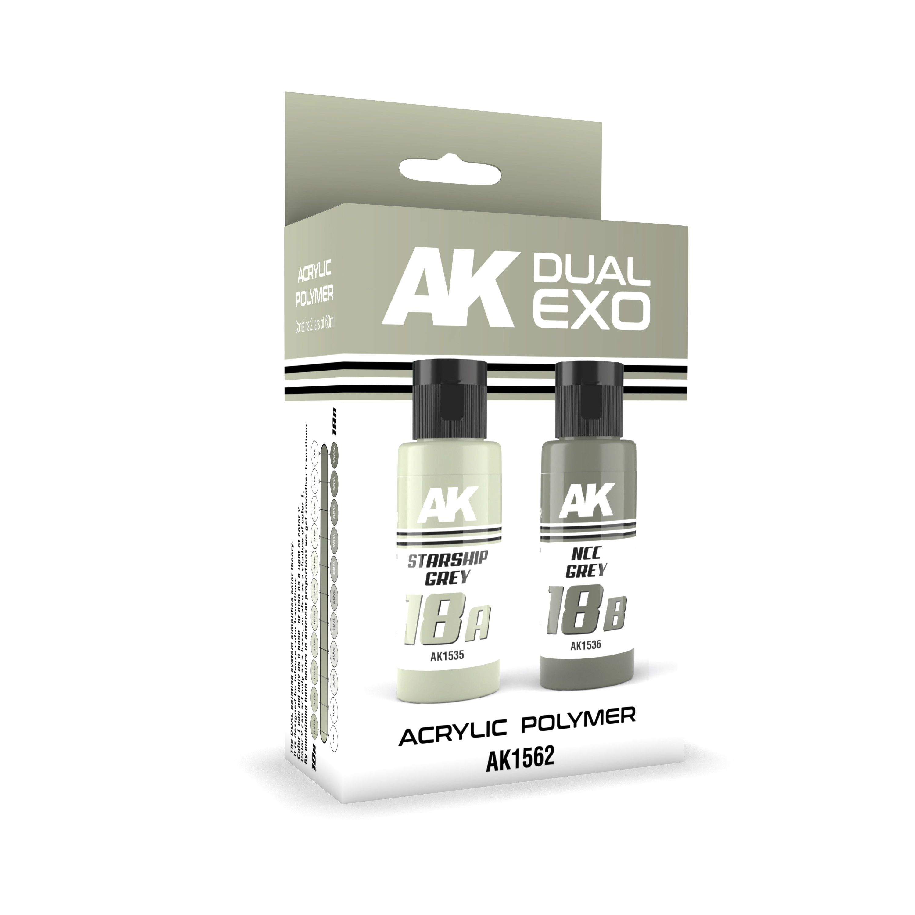 Ak Interactive Starship Grey & Ncc Grey Dual Exo Paint Set | 8435568327948