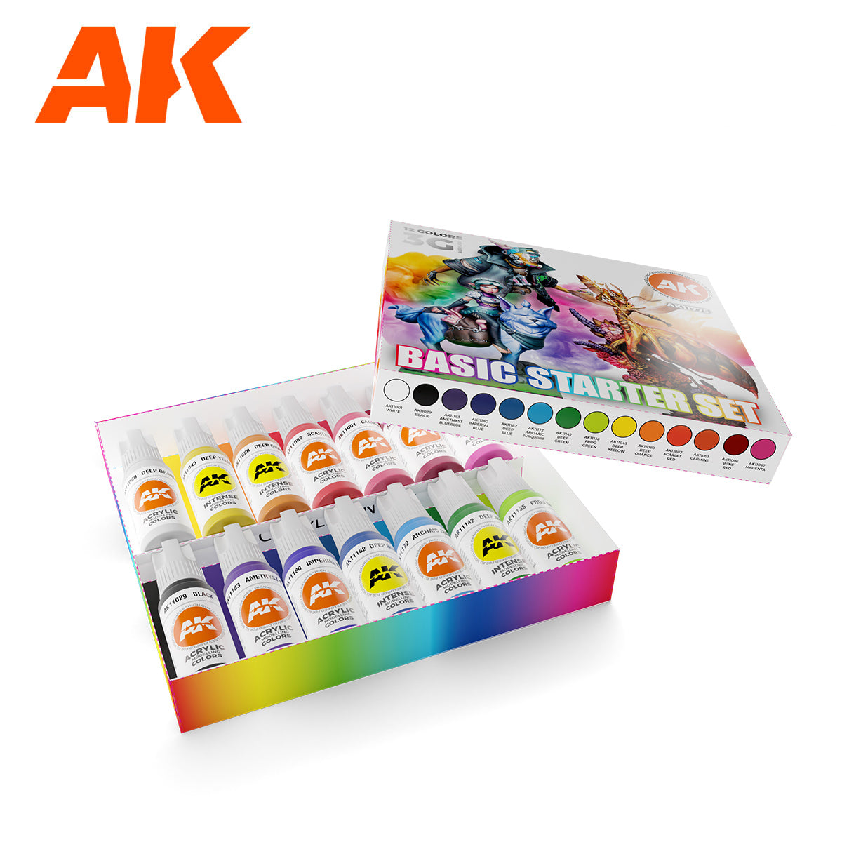 AK Interactive 14 Selected Colors Basic Starter Set | 8435568333901