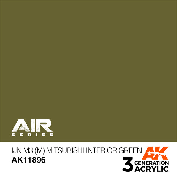 AK Interactive 3G Air - IJN M3 (M) Mitsubishi Interior Green