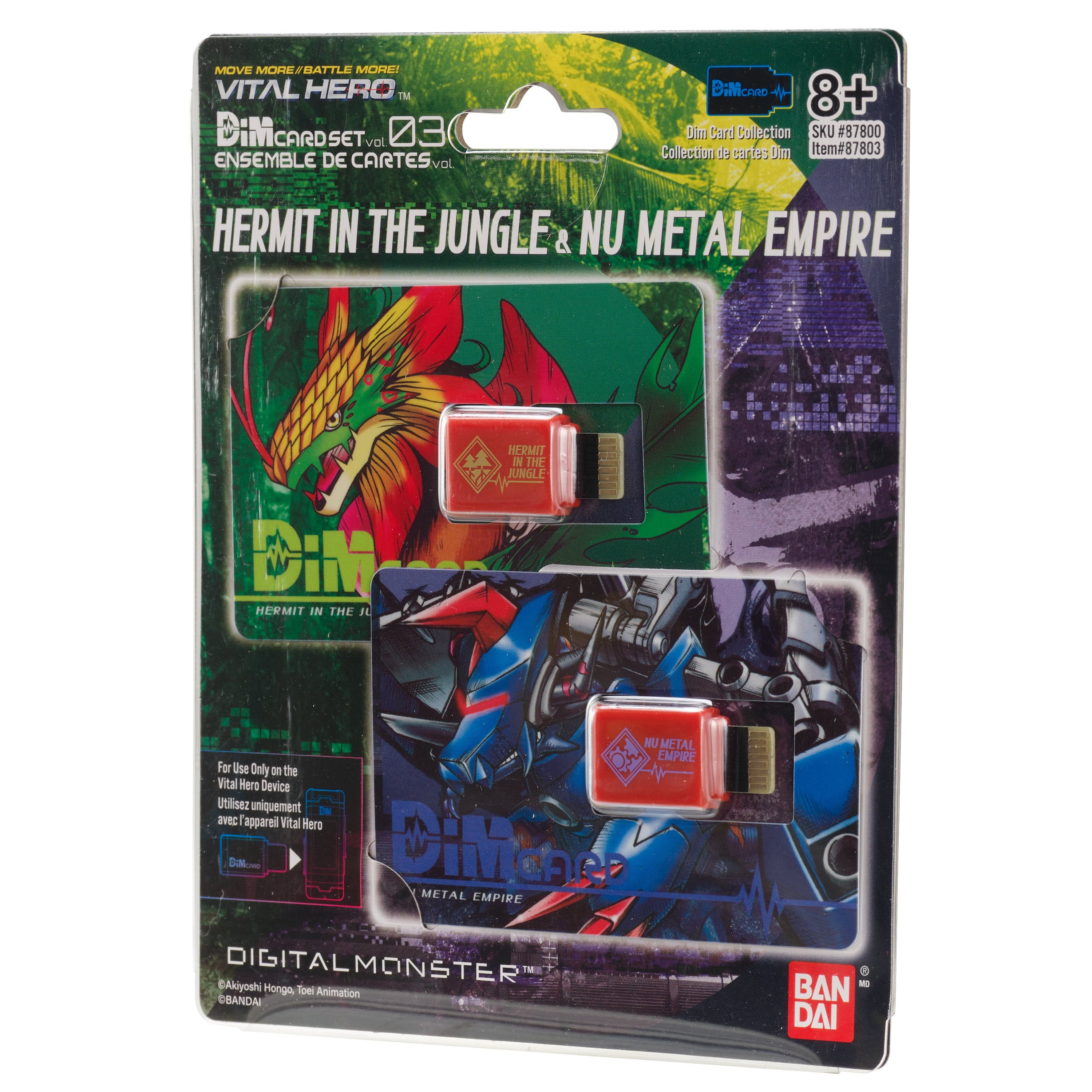 Bandai X Vital Hero DIM Card Two Pack (Hermit in the Jungle & Nu Metal Empire) | 045557878030