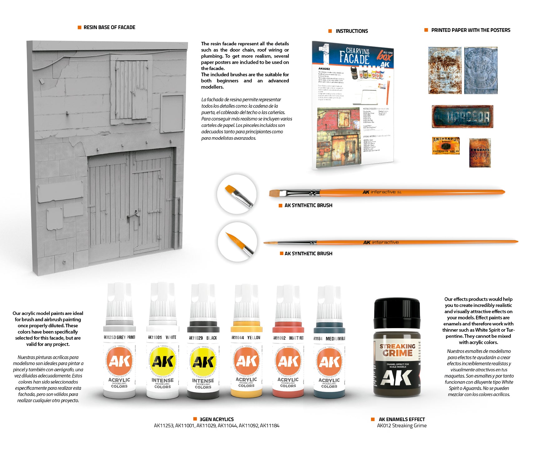 AK Interactive ALL IN ONE SET -BOX 1-CHARVINS FACADE | 8435568334106
