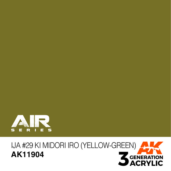 AK Interactive 3G Air - IJA #29 Ki Midori iro (Yellow-Green)