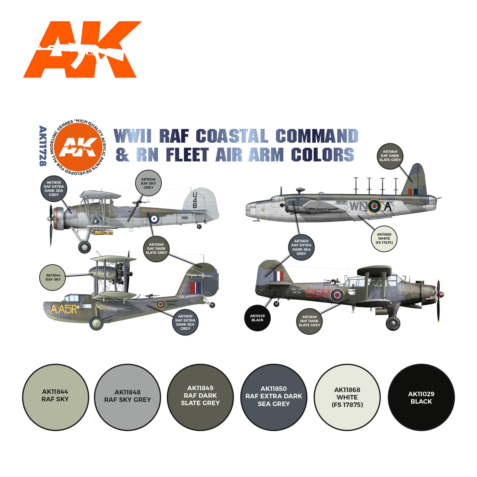 AK Interactive 3G Air - WWII RAF Coastal Command & RN Fleet Air Arm SET | 8435568314405