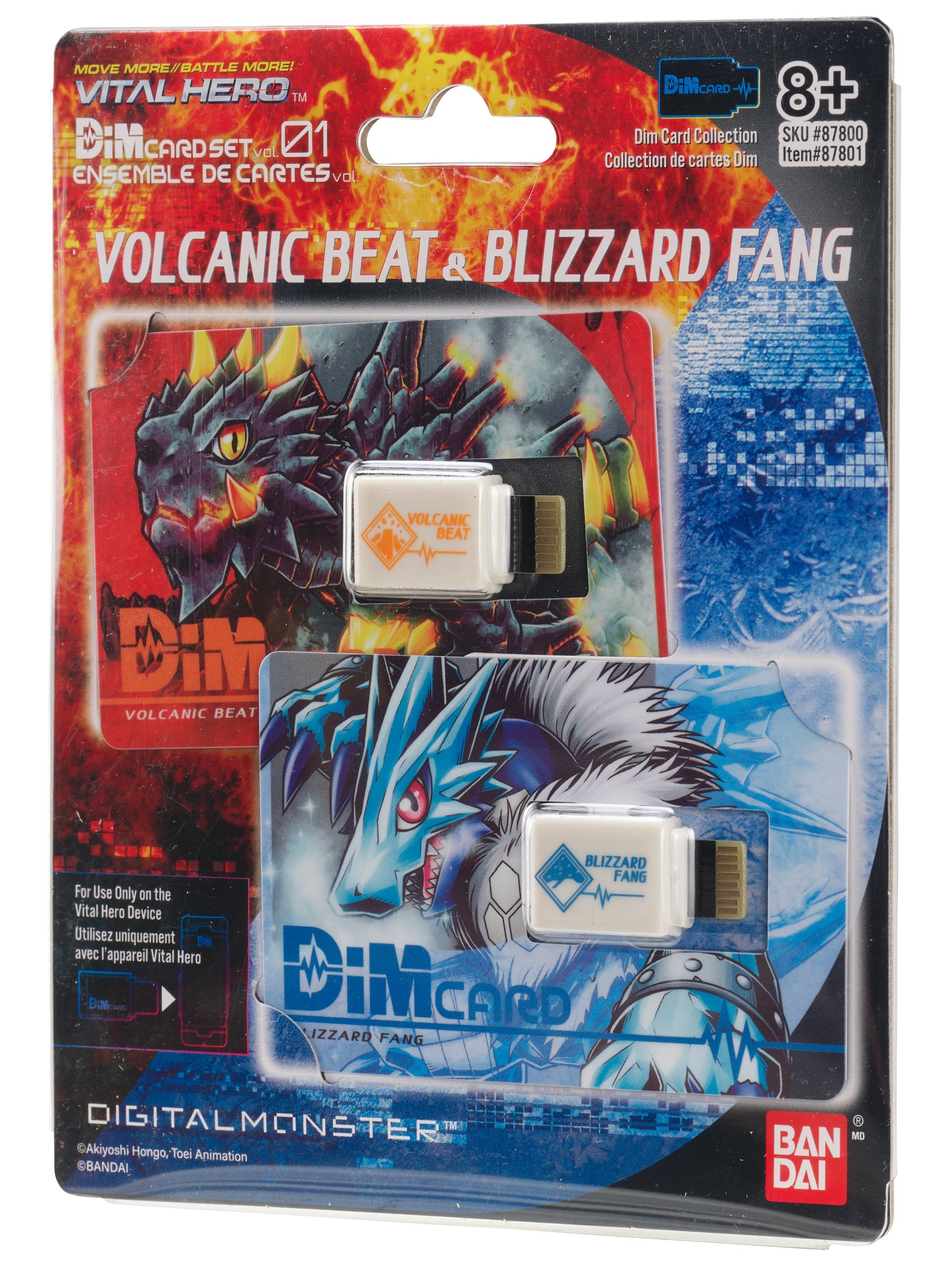 Bandai X Vital Hero DIM Card Two Pack (Volvcanic Beat & Blizzard Fang) | 045557878016
