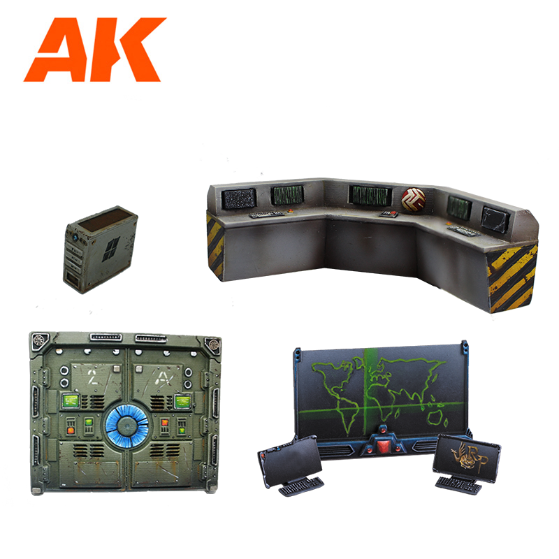 AK Interactive Control Stage Wargame Set 100% Polyurethane Resin Compatible With 30-35MM Scale | 8435568333314