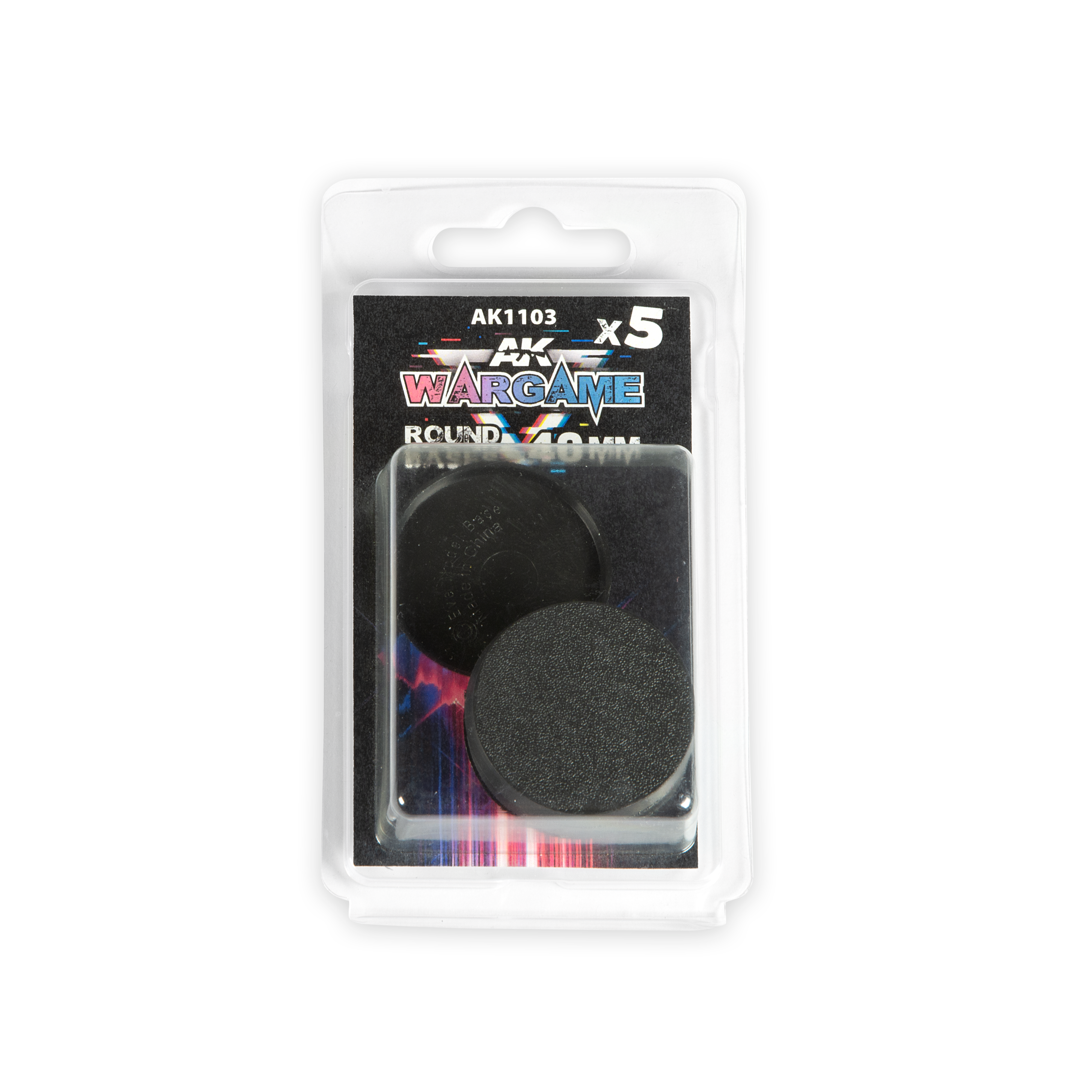 AK Interactive Plastic Wargame Bases. Round Base 40mm (5 Units) | 8435568328761
