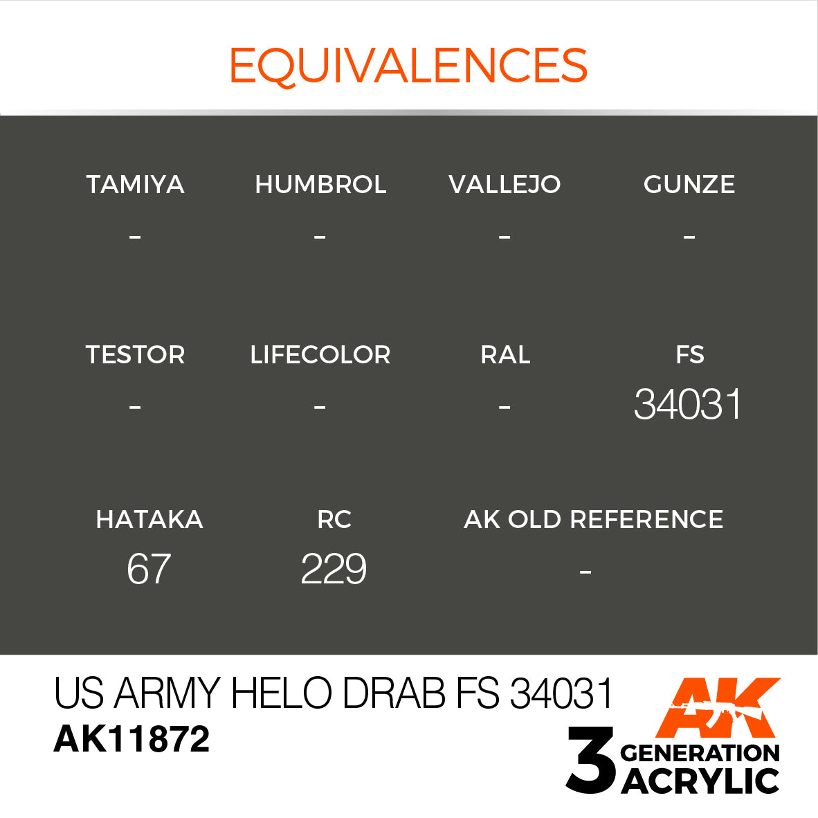 AK Interactive 3G Air - US Army Helo Drab FS 34031 | 8435568315365