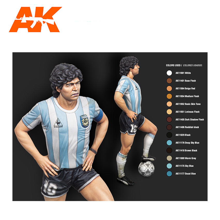 AK Interactive Maradona Resin Figure. 90mm Scale | 8435568326231