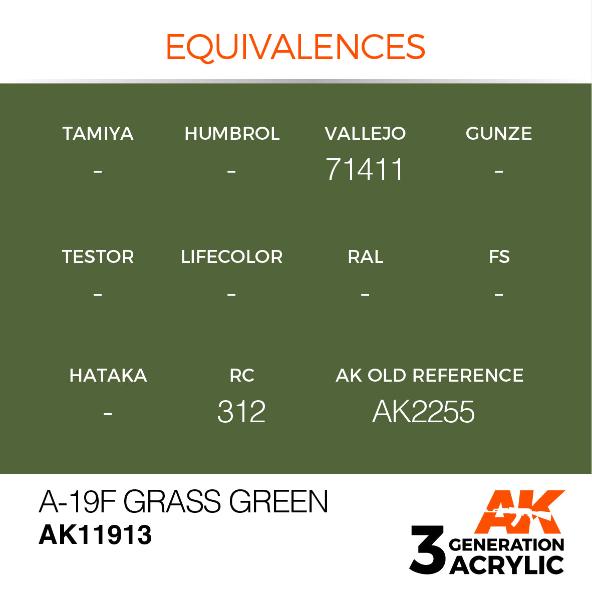 AK Interactive 3G Air - A-19f Grass Green | 8435568315778