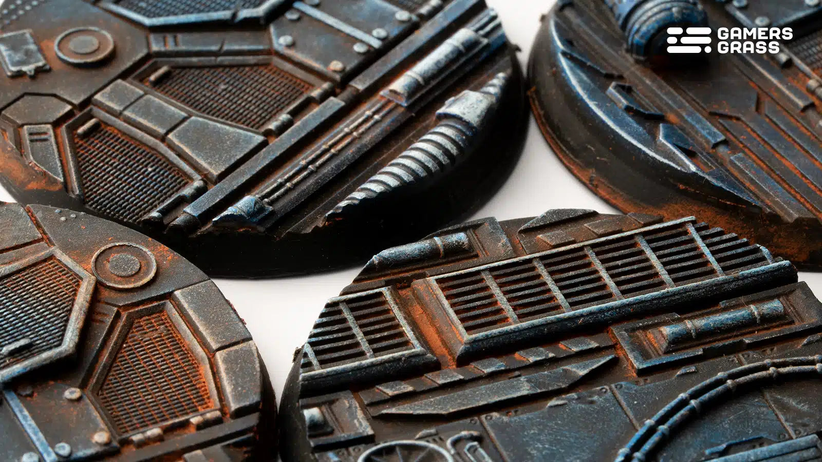Gamers Grass Battle Ready Bases - Spaceship Corridor - Round 50mm (x3) | 738956790248