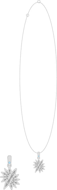 RWBY: Ice Queendom Series Weiss Schnee Nightmare Side Icon Necklace | 4580590161535
