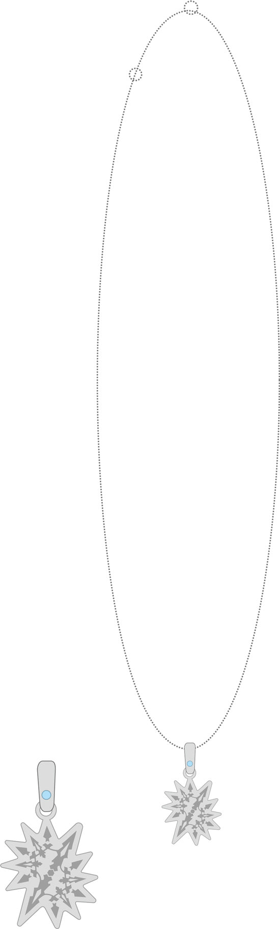 RWBY: Ice Queendom Series Weiss Schnee Nightmare Side Icon Necklace | 4580590161535