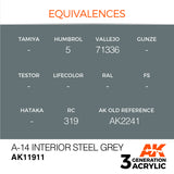 AK Interactive 3G Air - A-14 Interior Steel Grey