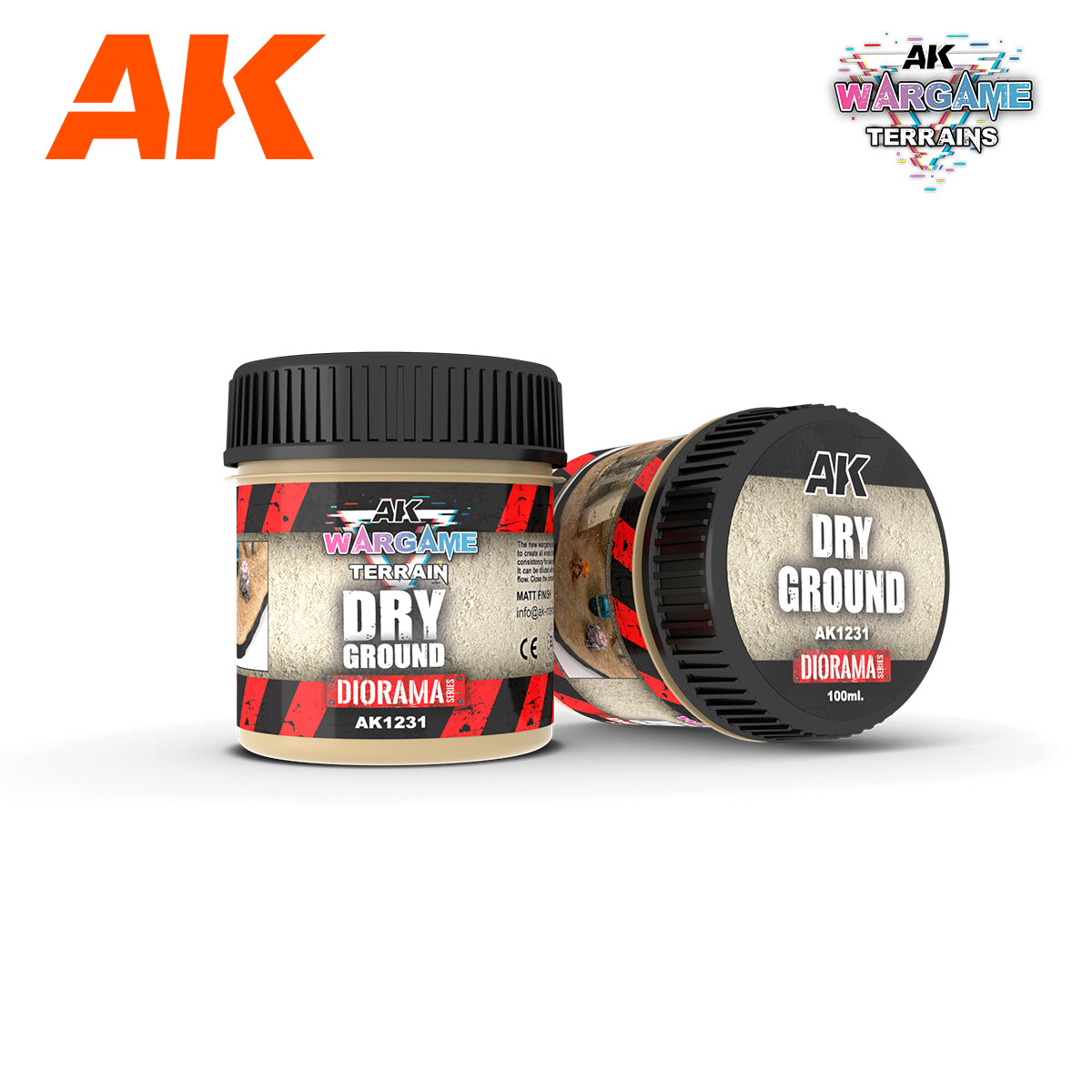 AK Interactive Wargame Battle Ground Terrains Dry Ground - 100ml (Acrylic) | 8435568331051