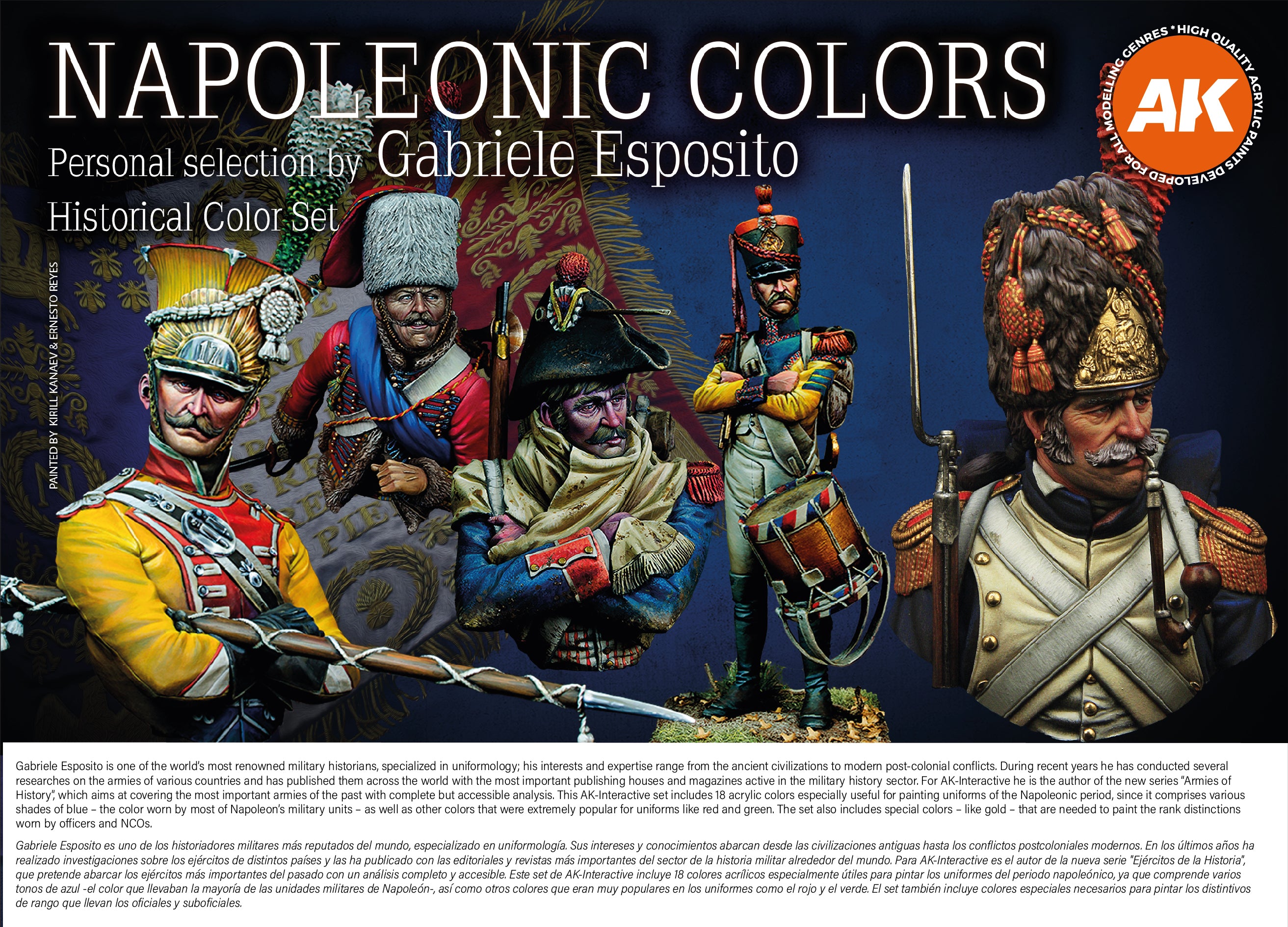 AK Interactive Historical Color Set. Napoleonic Colors By Gabriele Esposito | 8435568331761