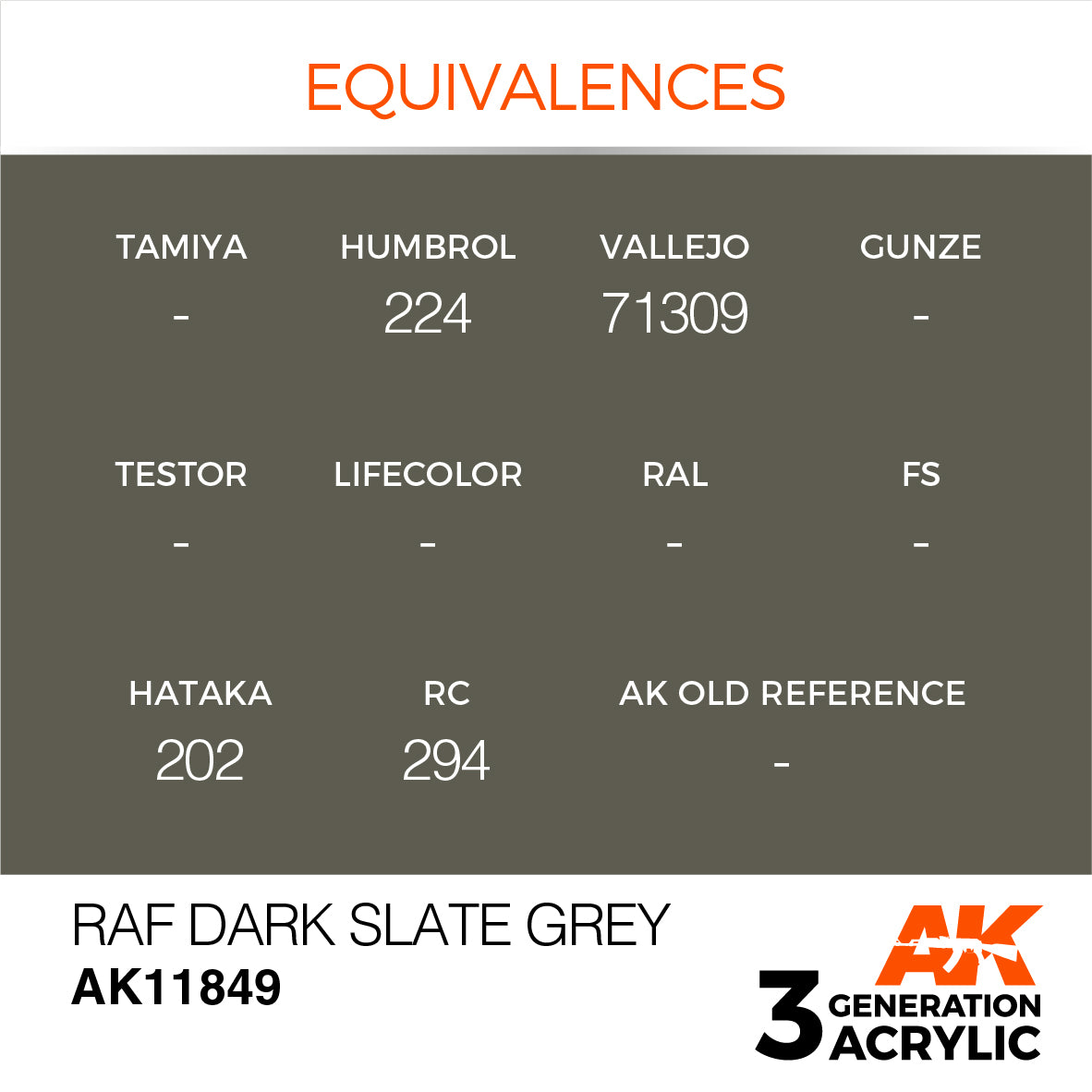 AK Interactive 3G Air - RAF Dark Slate Grey | 8435568315136