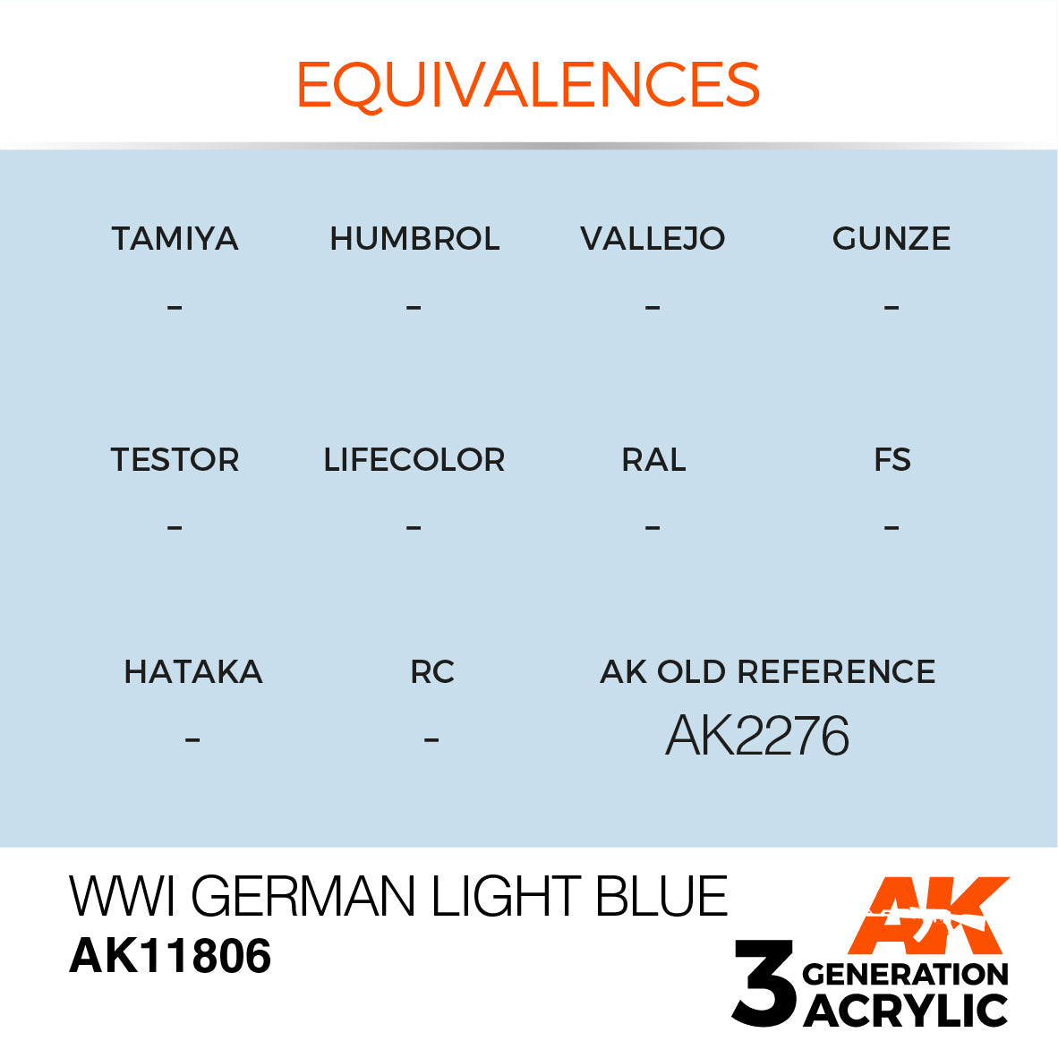 AK Interactive 3G Air - WWI German Light Blue | 8435568314702