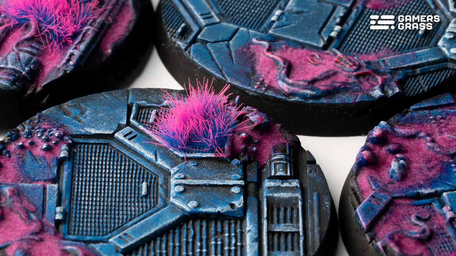 Gamers Grass Battle Ready Bases - Alien Infestation - Round 50mm (x3) | 738956790354