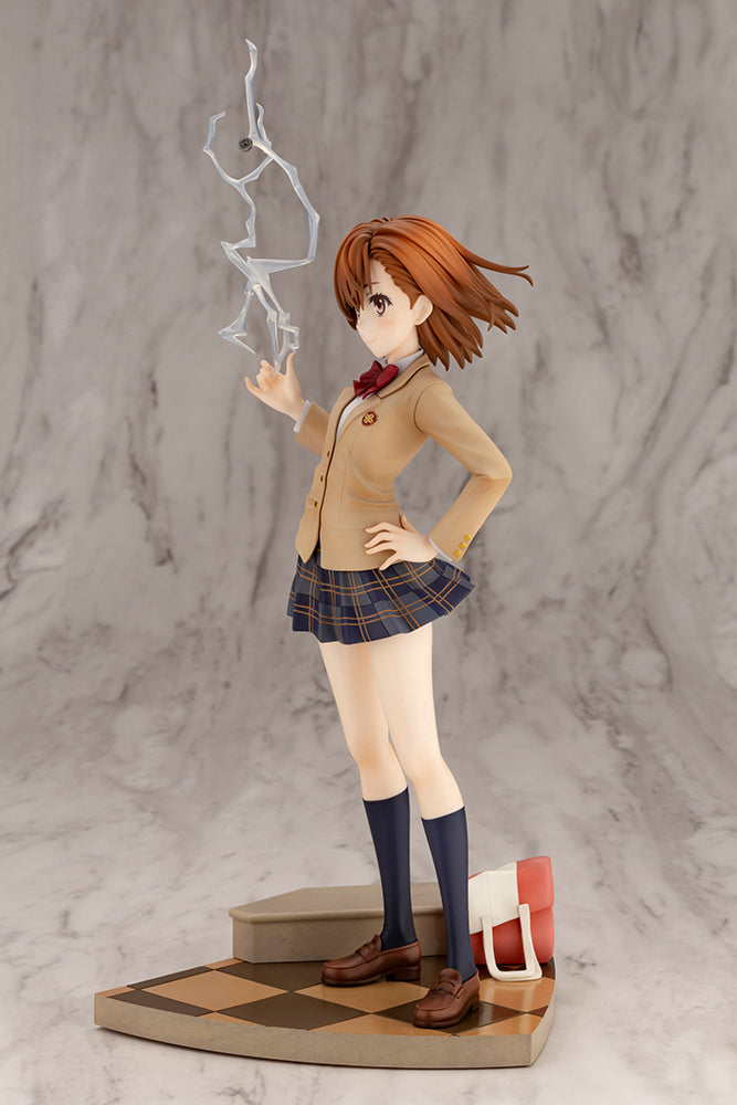 Kotobukiya 1/7 A Certain Scientific Railgun T Series Misaka Mikoto 15th Anniversary Ver. Kotobukiya Luxury Ver., Pre-Painted PVC Statue | 4934054046096