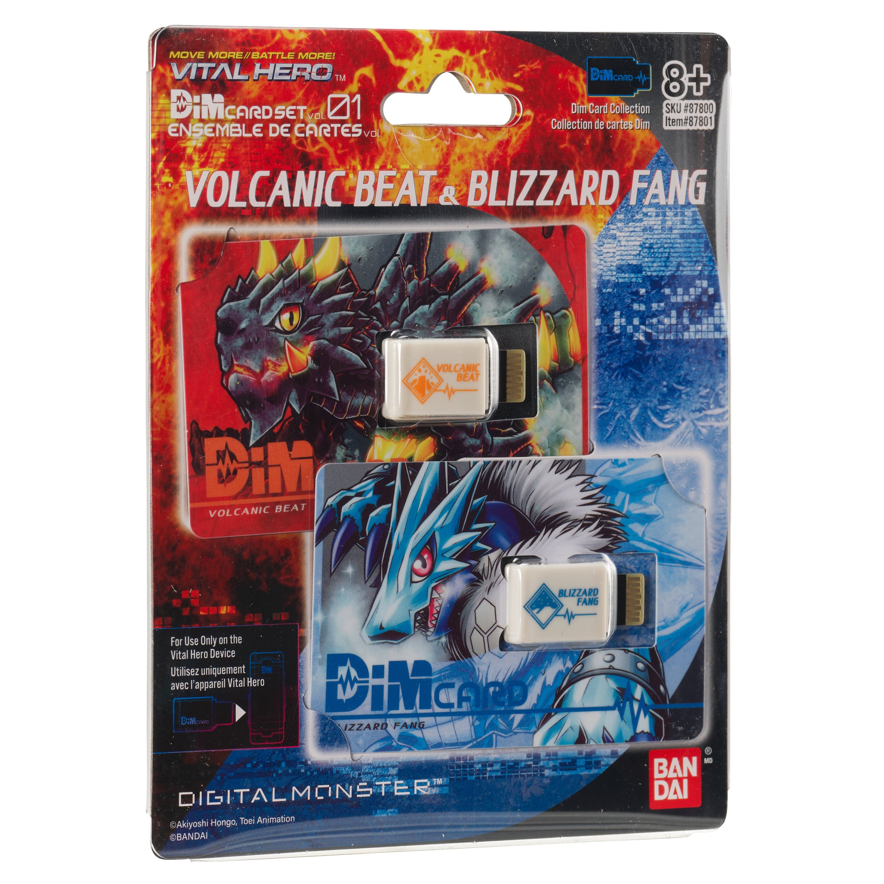 Bandai X Vital Hero DIM Card Two Pack (Volvcanic Beat & Blizzard Fang) | 045557878016