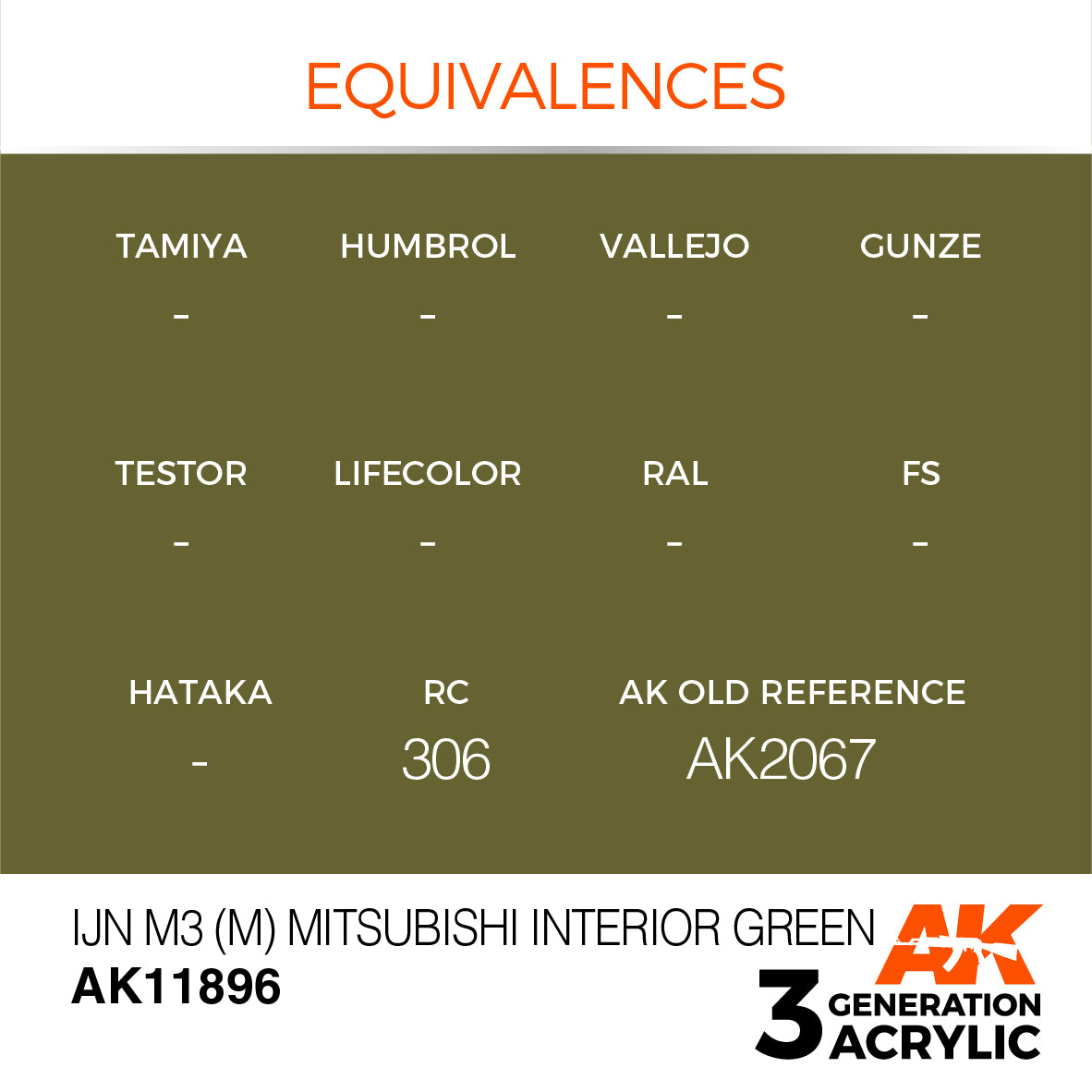 AK Interactive 3G Air - IJN M3 (M) Mitsubishi Interior Green | 8435568315600