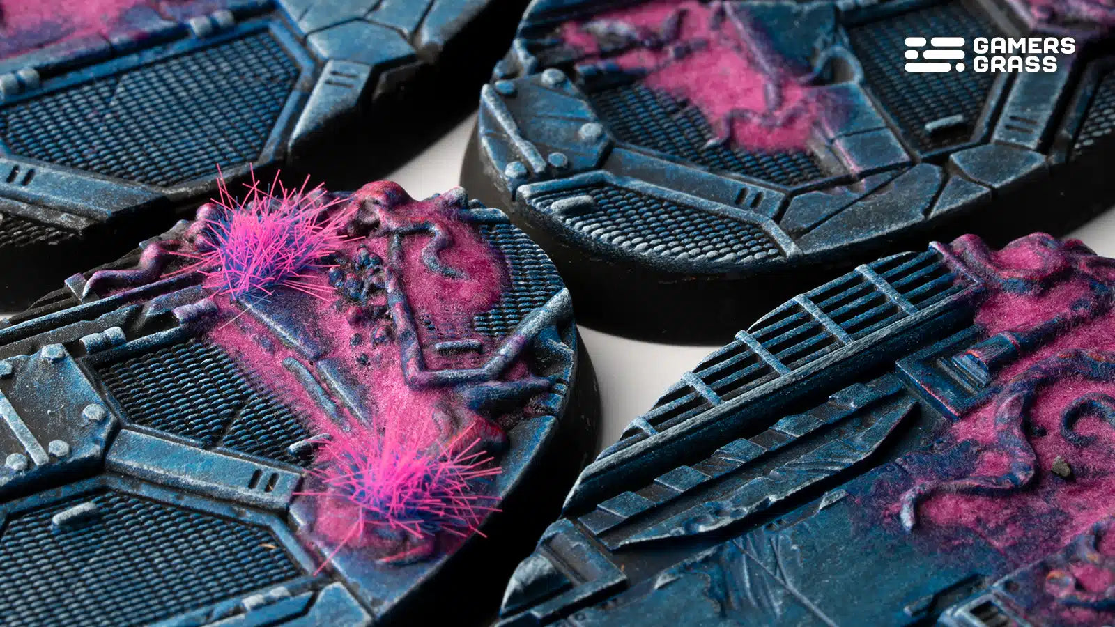 Gamers Grass Battle Ready Bases - Alien Infestation - Oval 60mm (x4) | 738956790385