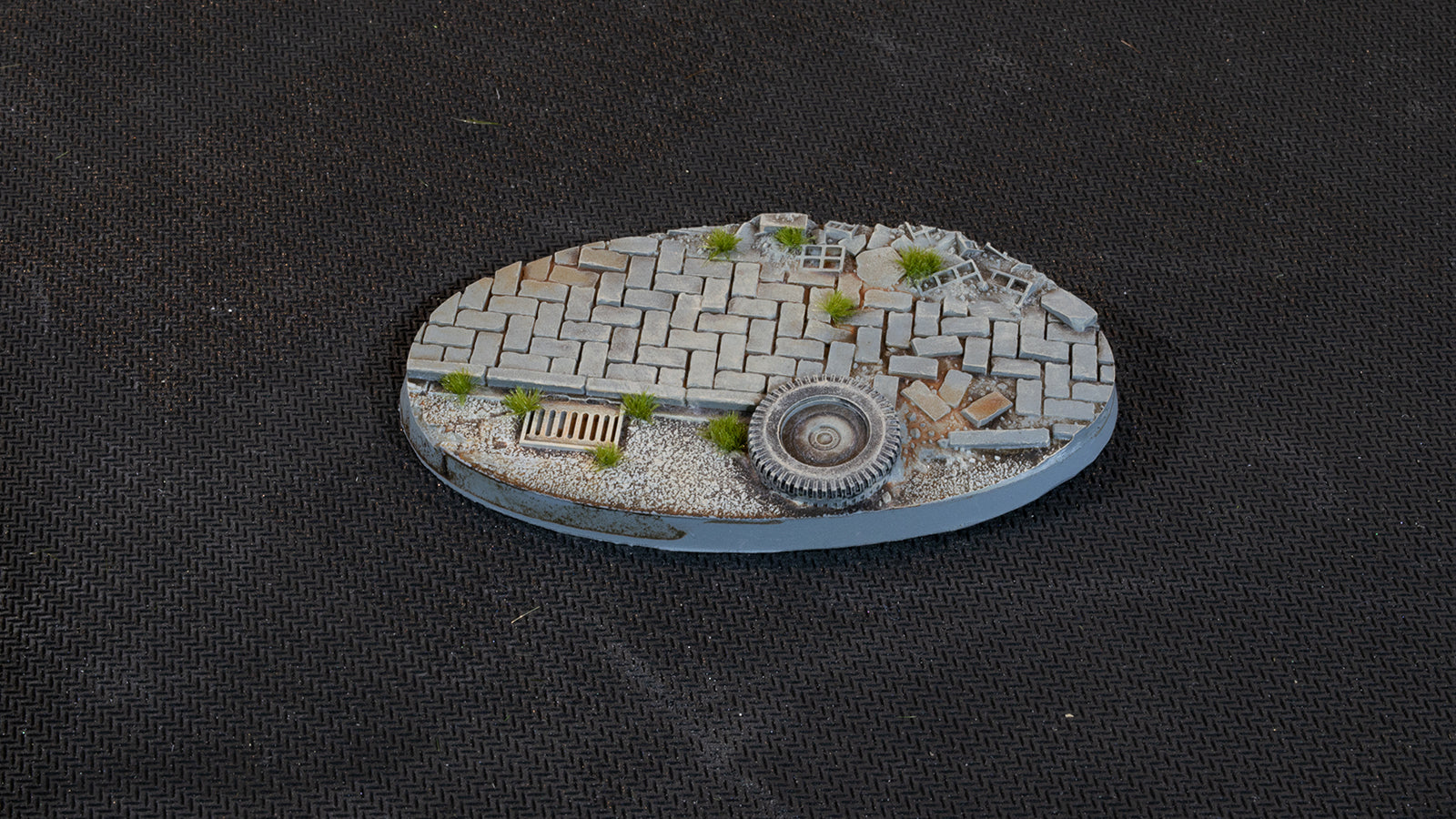 Gamers Grass Battle Ready Bases - Urban Warfare - Oval 90mm (x2) | 738956789426