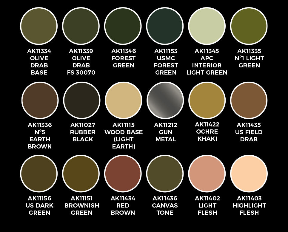 AK Interactive Adam Wilder Signature Set 18 Colors | 8435568328082