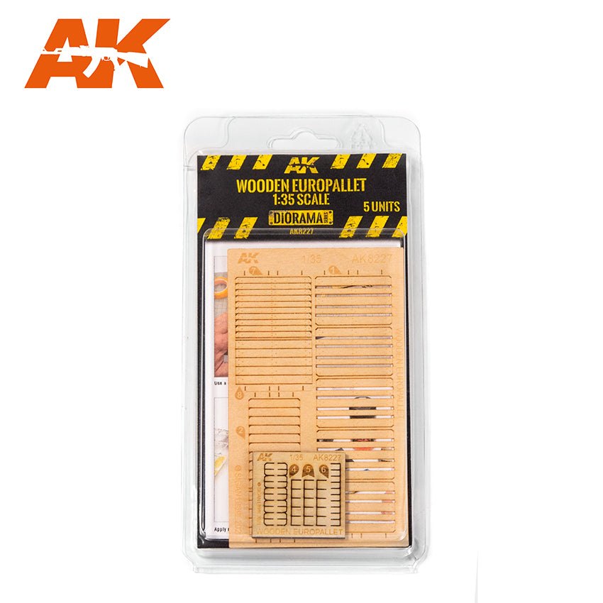 AK Interactive Laser Cut Wooden Europallet / 1:35, 5 Units | 8435568326637
