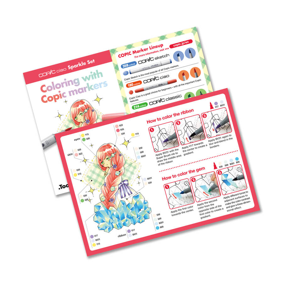 Copic Ciao Marker 4pc Doodle Kit, Sparkle Set, Includes a Learning Booklet | 4511338062869